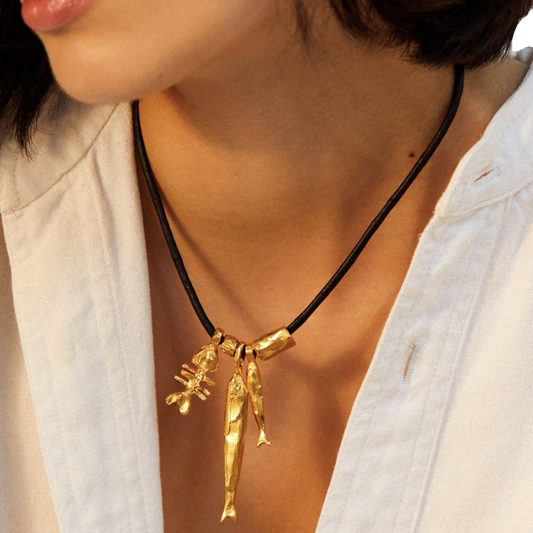 The Ocean-Inspired Gold Fishbone Necklace — Minimalist Elegance in Every Detail - Crystalory
