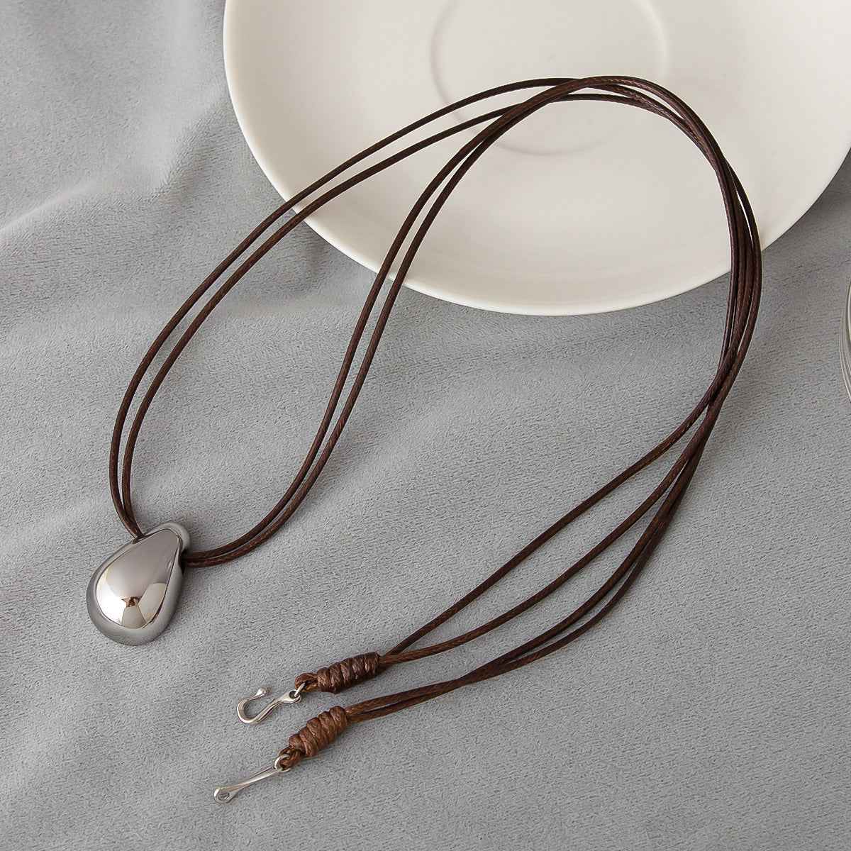 Large Teardrop Pendant Necklace - Crystalory