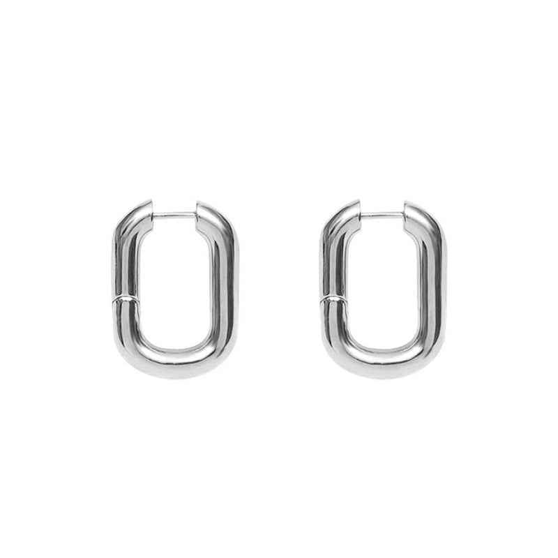 Minimalist U-Shaped Hoop Earrings - Crystalory