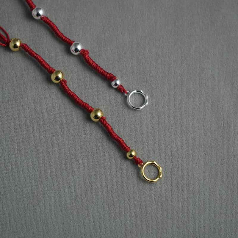 Gold & Silver Beaded Bracelet