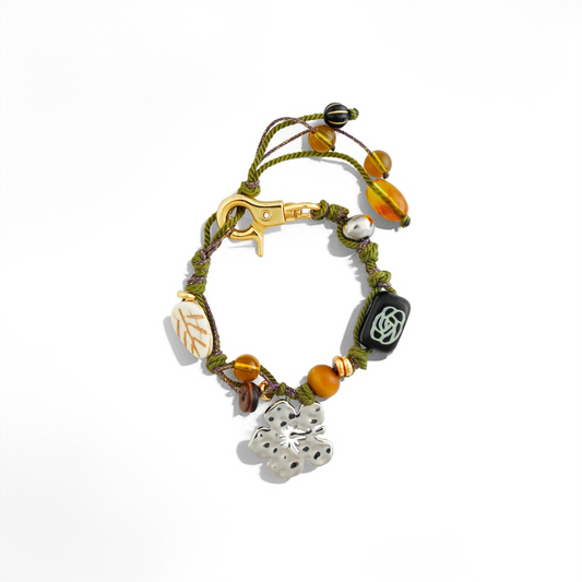 Handmade Hibiscus Flower Charm Bracelet