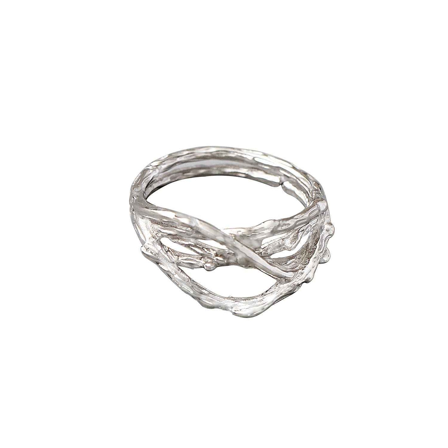 S925 Sterling Silver Open Ring - Crystalory