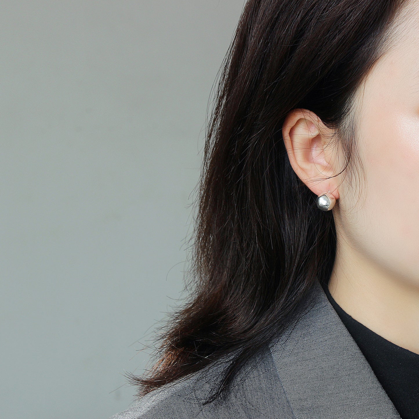 Polished Sphere Stud Earrings