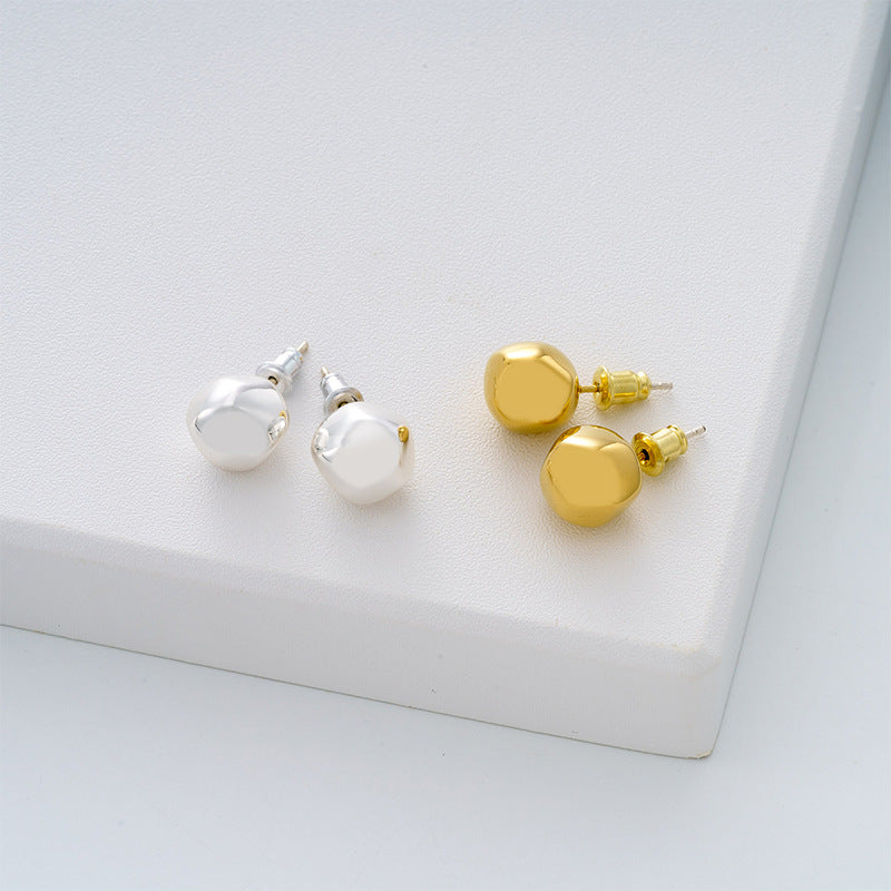 Polished Sphere Stud Earrings