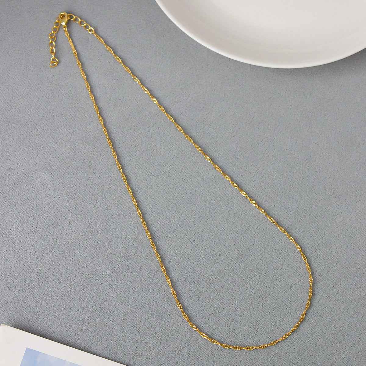 Gold Teardrop Pendant Necklace - Crystalory