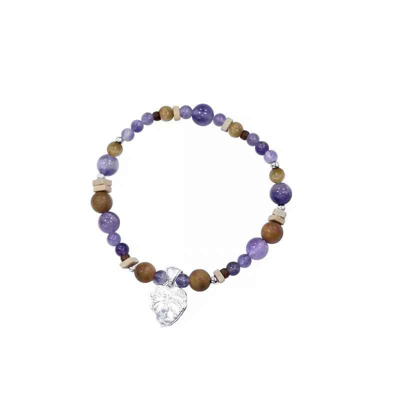 Monstera Leaf Beaded Bracelet
