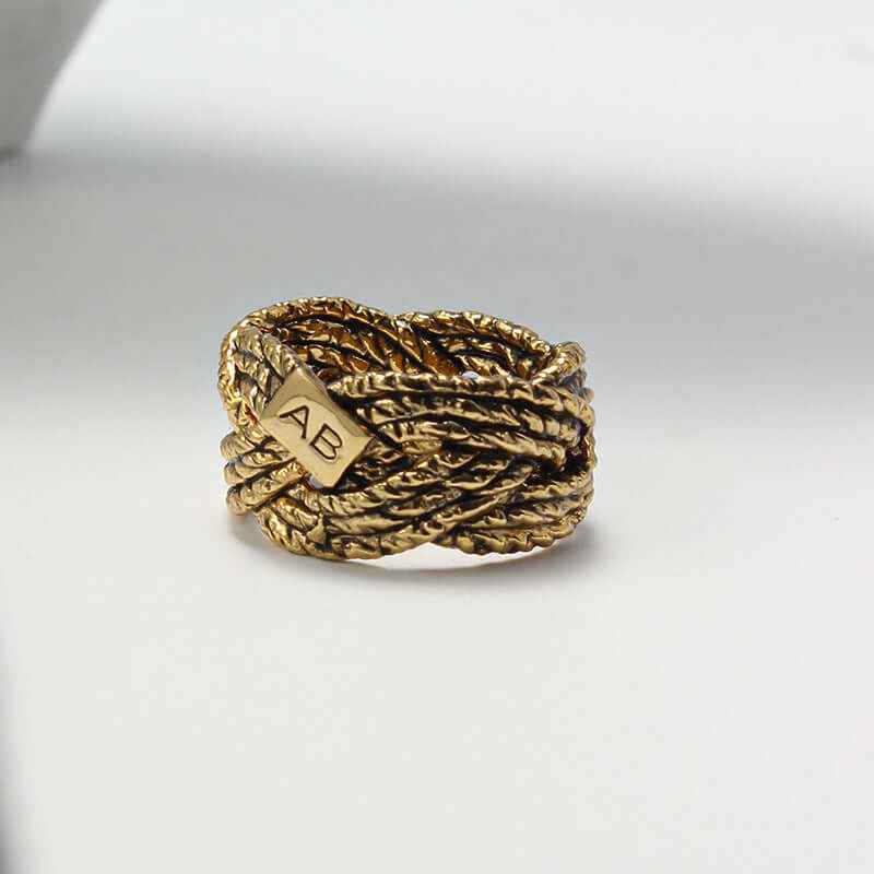 Vintage Braided Rope Ring - Crystalory