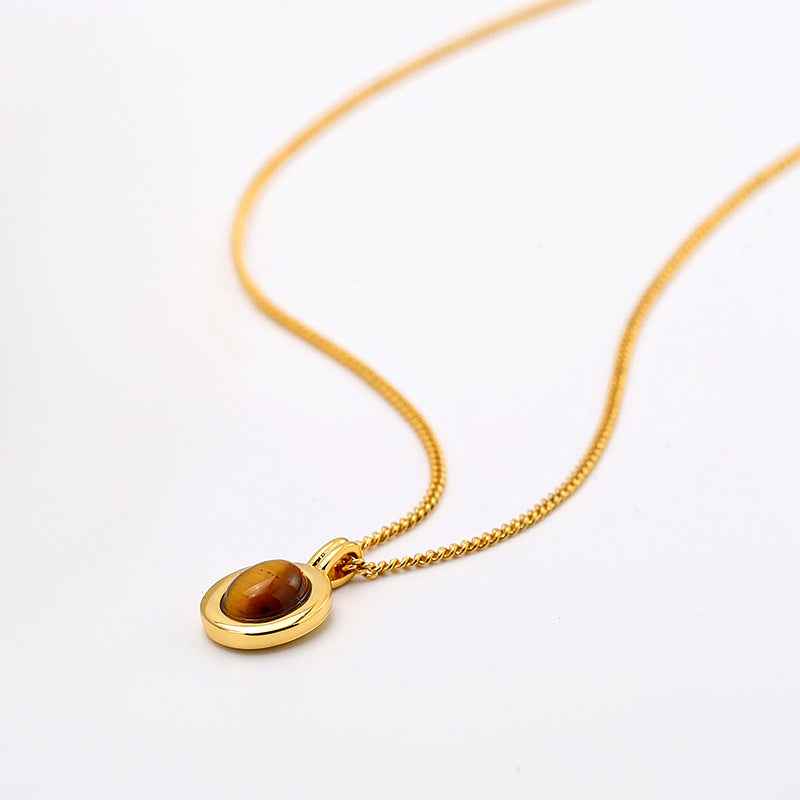 Tiger Eye Pendant Necklace - Crystalory