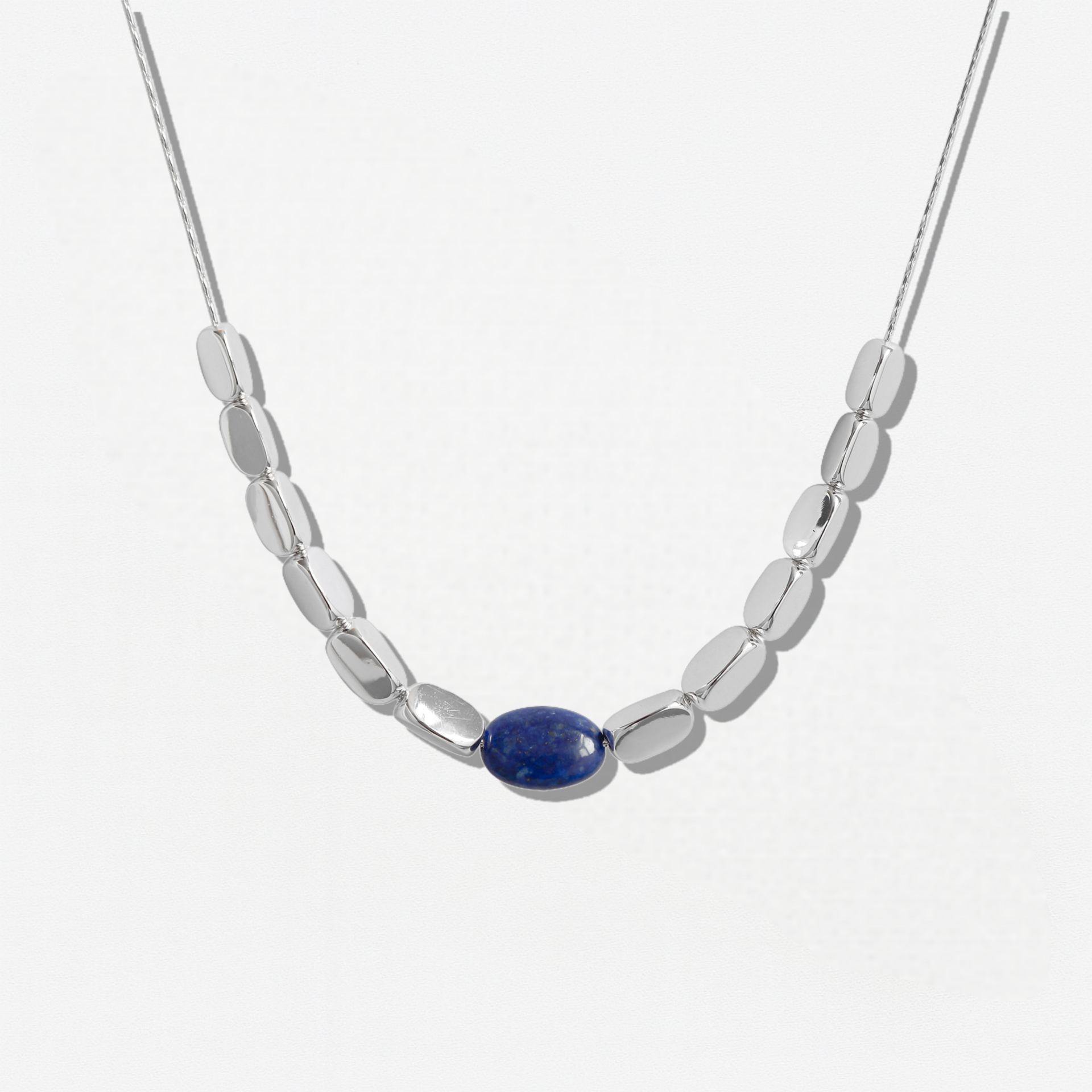 Lapis Lazuli Silver Necklace - Crystalory