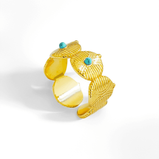 Tribal Totem Coin Ring - Crystalory