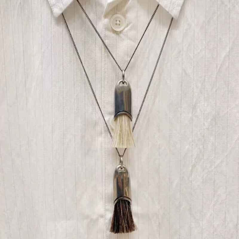 Mini Brush Pendant Necklace - Crystalory