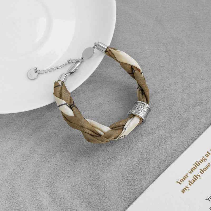Silk Fabric Braided Bracelet