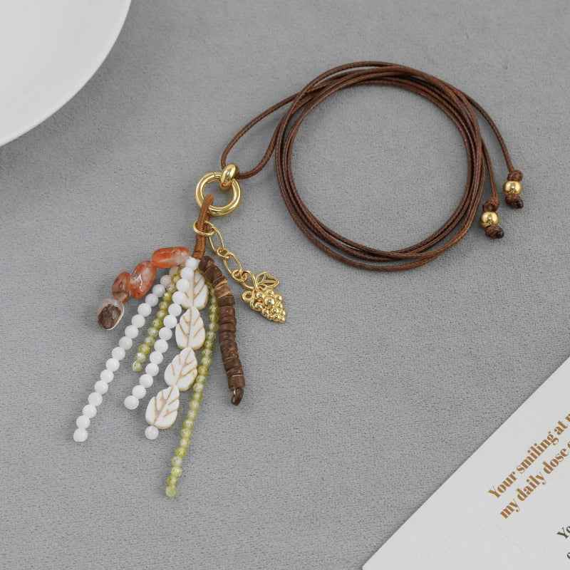 Summer Orchard Tassel Necklace - Crystalory