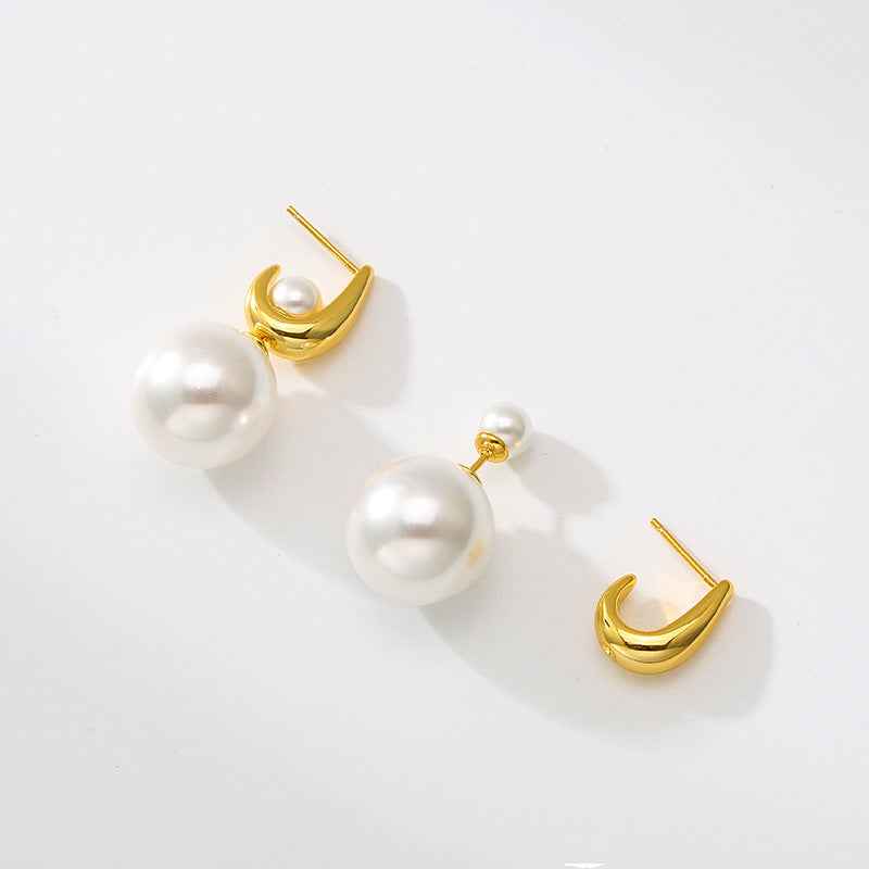 Elegant Pearl Drop Earrings - Crystalory