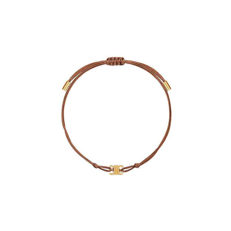 Gold Initial Cord Bracelet
