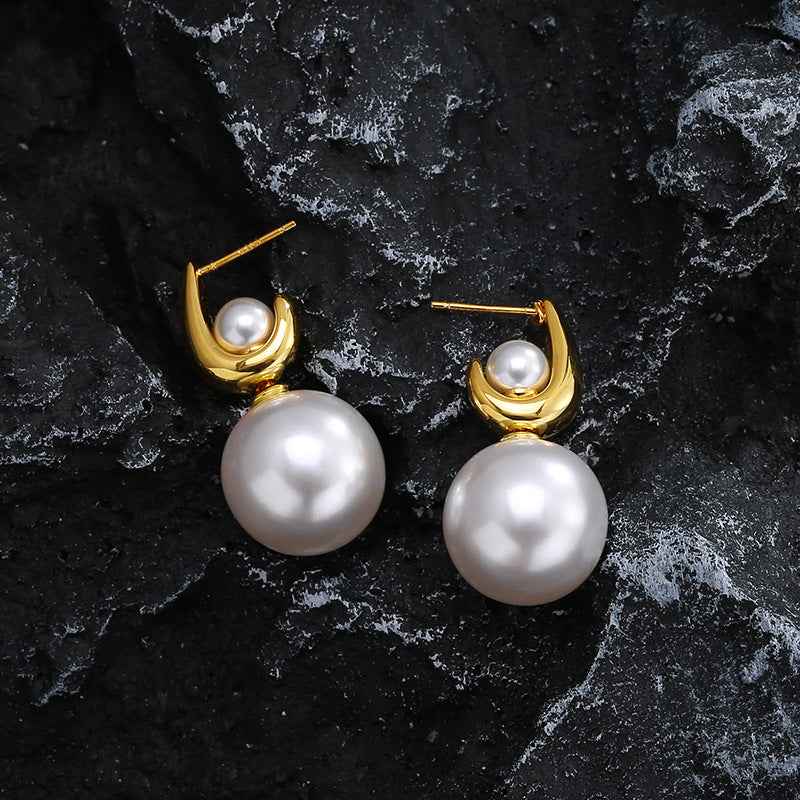 Elegant Pearl Drop Earrings - Crystalory