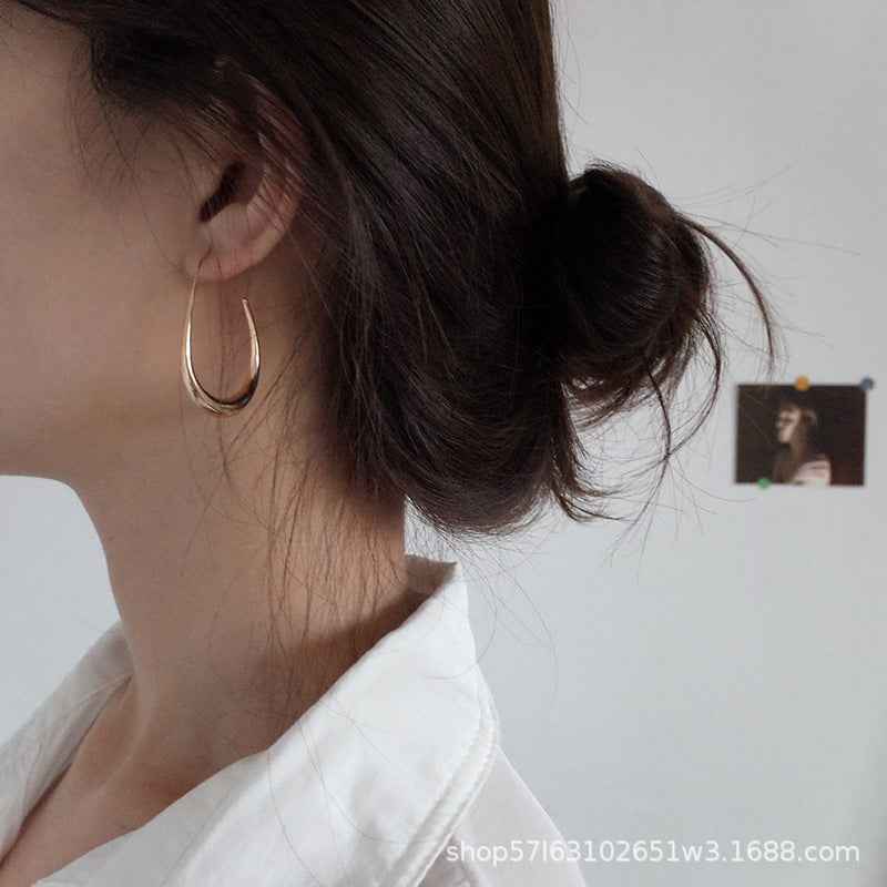 Minimalist Teardrop Hoop Earrings - Crystalory