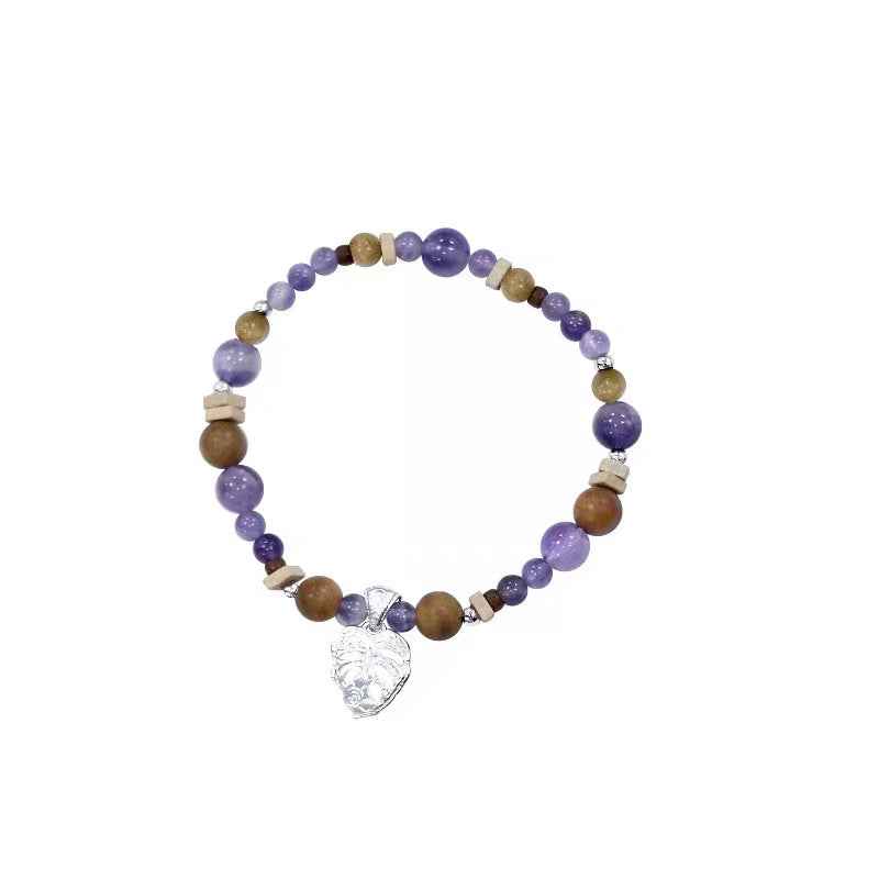 Monstera Leaf Beaded Bracelet