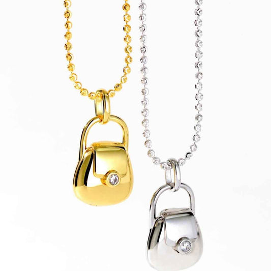 Mini Bag Pendant Necklace - Crystalory