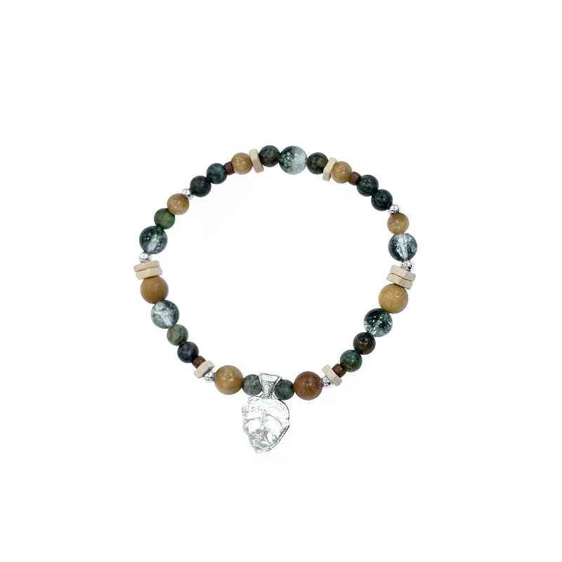 Monstera Leaf Beaded Bracelet