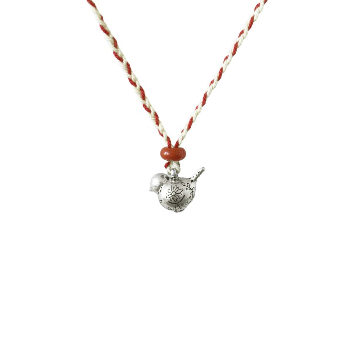 Handmade Bird Pendant Rope Necklace - Crystalory