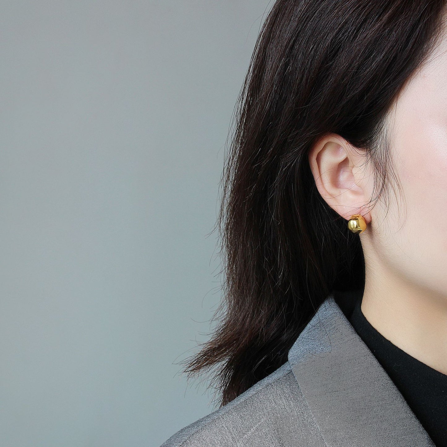 Polished Sphere Stud Earrings