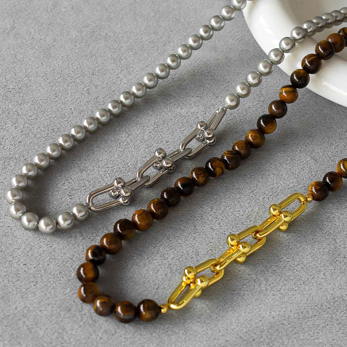 Tiger Eye Beaded Necklace - Crystalory