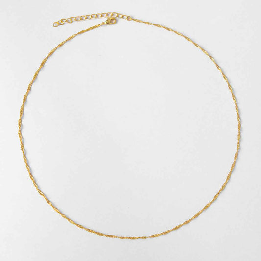 Gold Teardrop Pendant Necklace - Crystalory