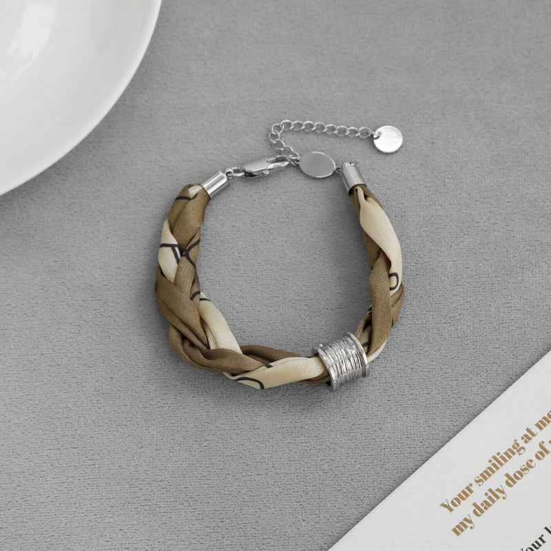 Silk Fabric Braided Bracelet