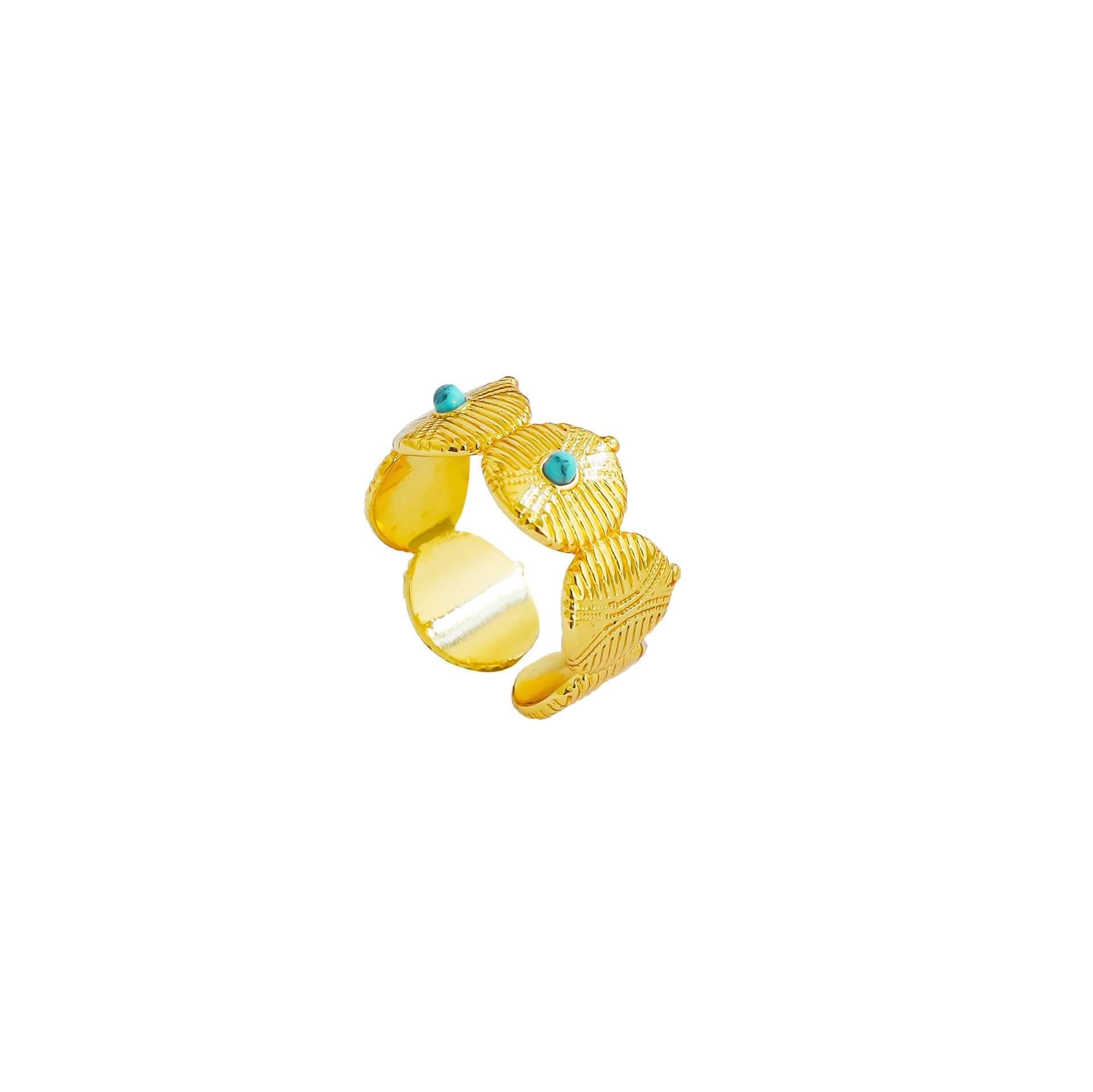 Tribal Totem Coin Ring - Crystalory