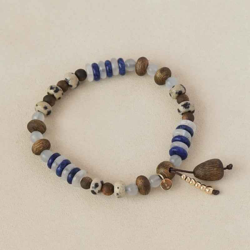 Wood Beaded Bracelet - Crystalory