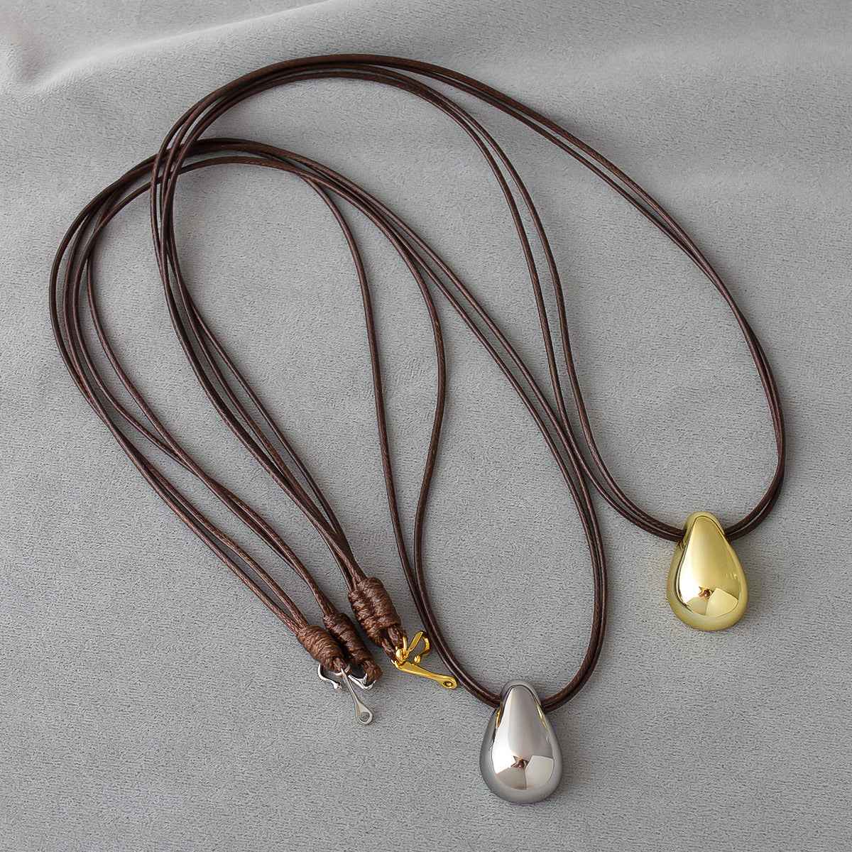 Large Teardrop Pendant Necklace - Crystalory