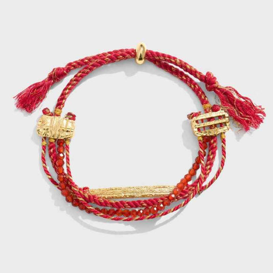 Red Agate Multi-Layer Bracelet