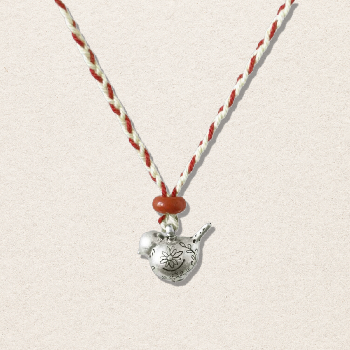 Handmade Bird Pendant Rope Necklace - Crystalory