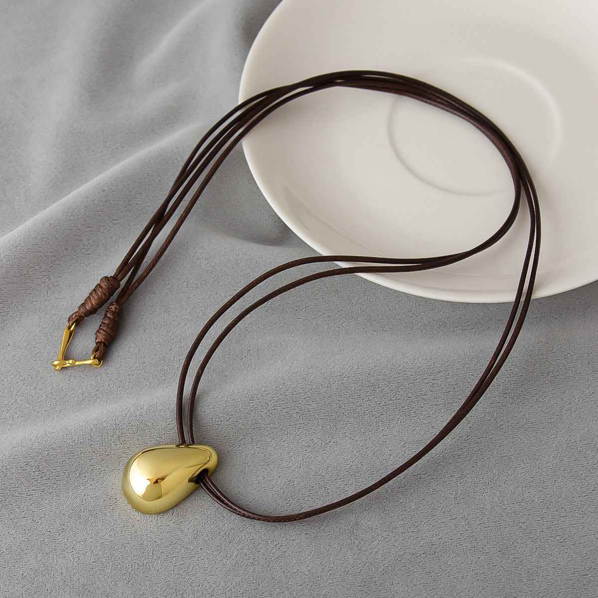 Large Teardrop Pendant Necklace - Crystalory