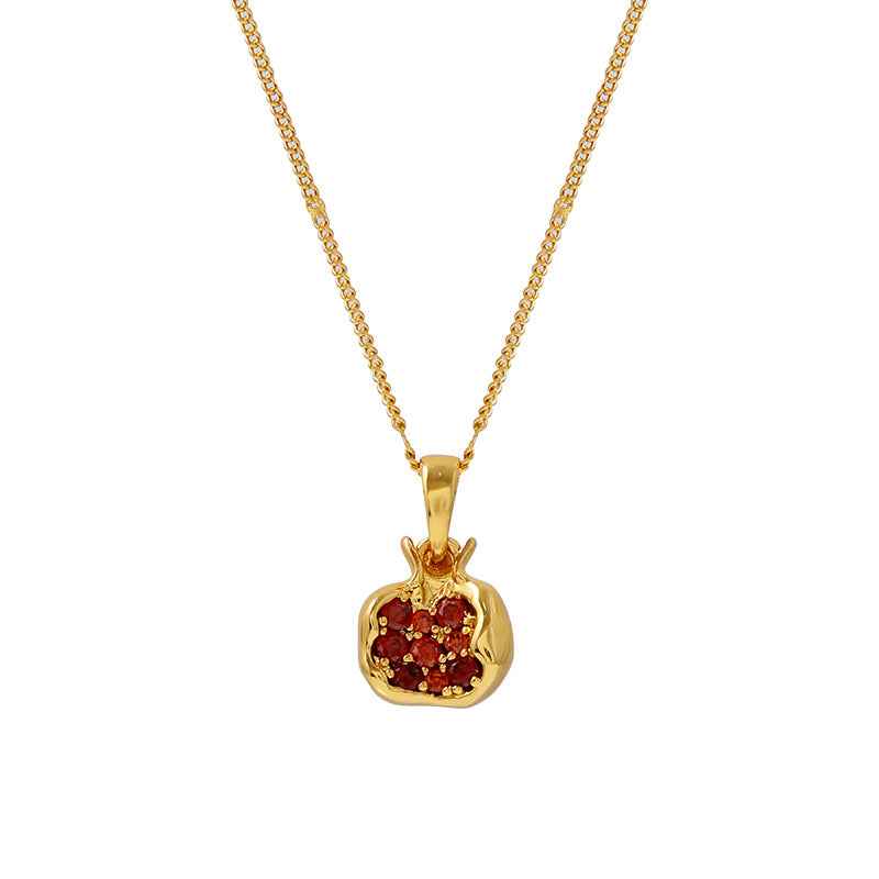Pomegranate Necklace & Earrings Set - Crystalory