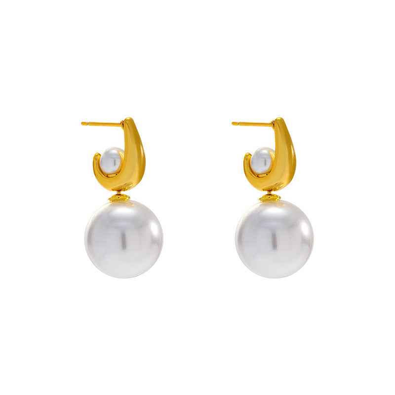 Elegant Pearl Drop Earrings - Crystalory