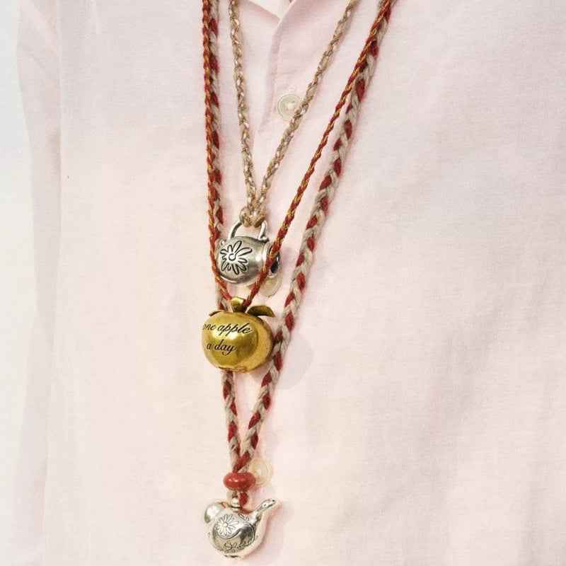 Handmade Bird Pendant Rope Necklace - Crystalory