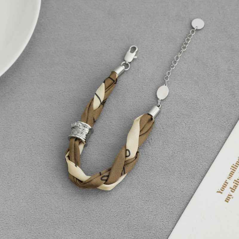 Silk Fabric Braided Bracelet