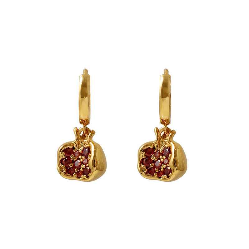 Pomegranate Necklace & Earrings Set - Crystalory