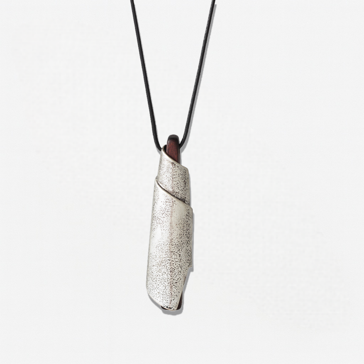 Wood & Silver Whistle Pendant Necklace - Crystalory
