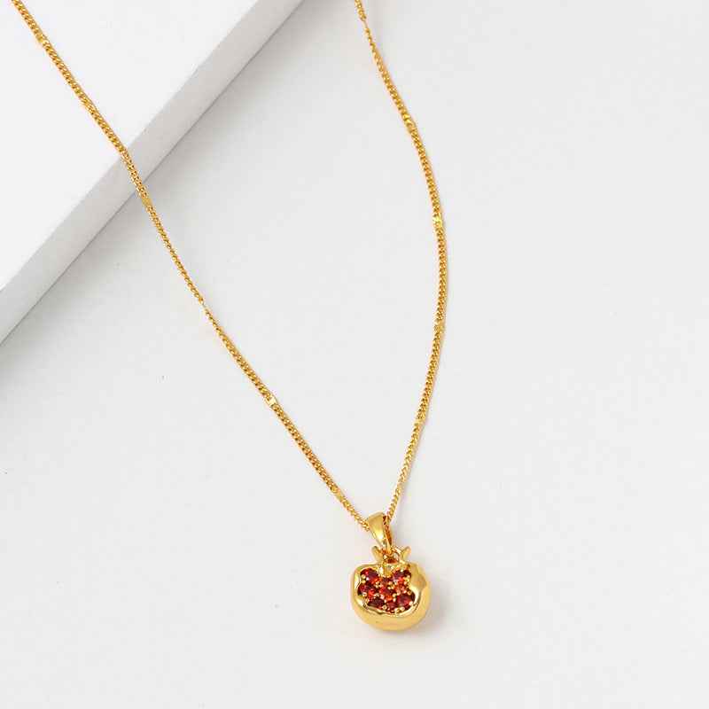 Pomegranate Necklace & Earrings Set - Crystalory