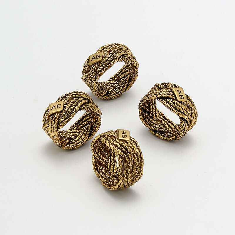 Vintage Braided Rope Ring - Crystalory