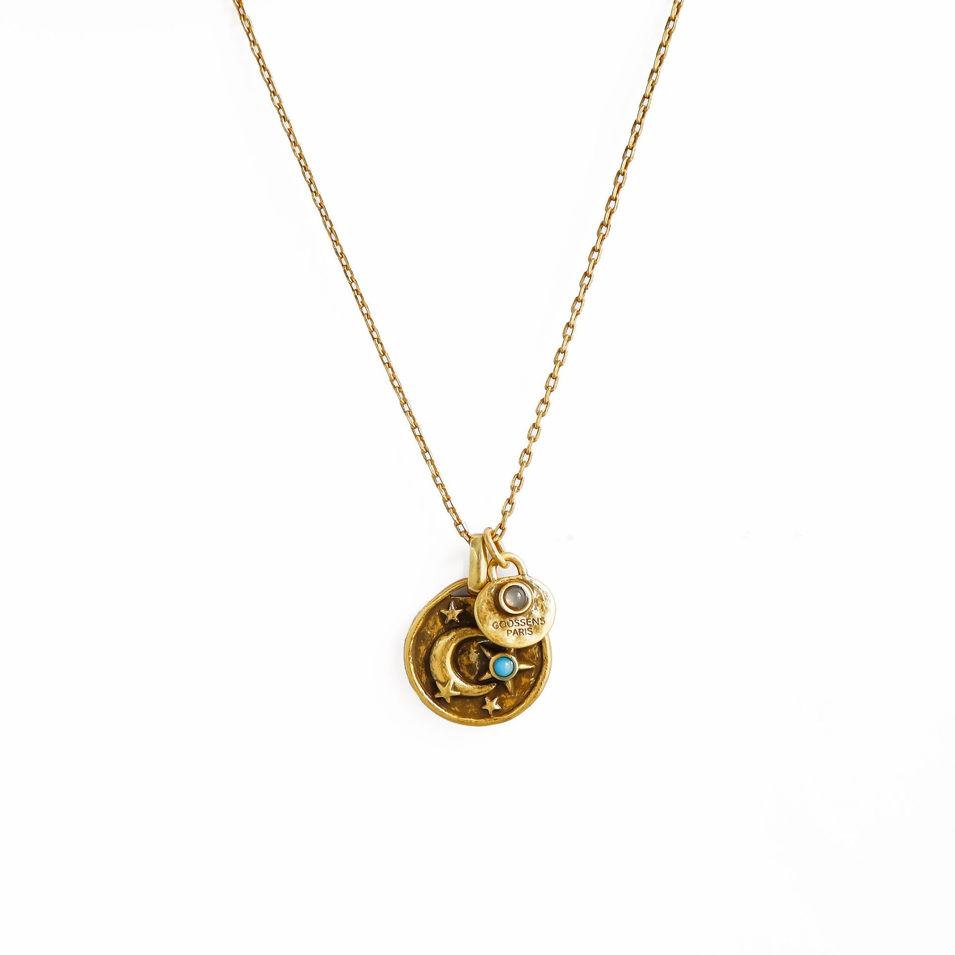 Moon & Star Amulet Necklace - Crystalory