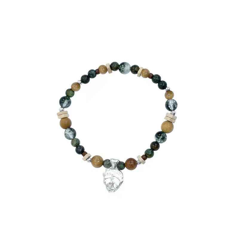 Monstera Leaf Beaded Bracelet