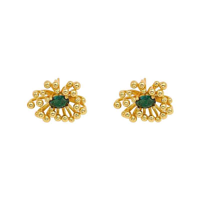 Elegant Mimosa Zircon Stud Earrings - Crystalory