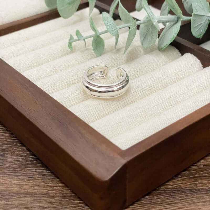 Minimalist Adjustable Open Ring - Crystalory