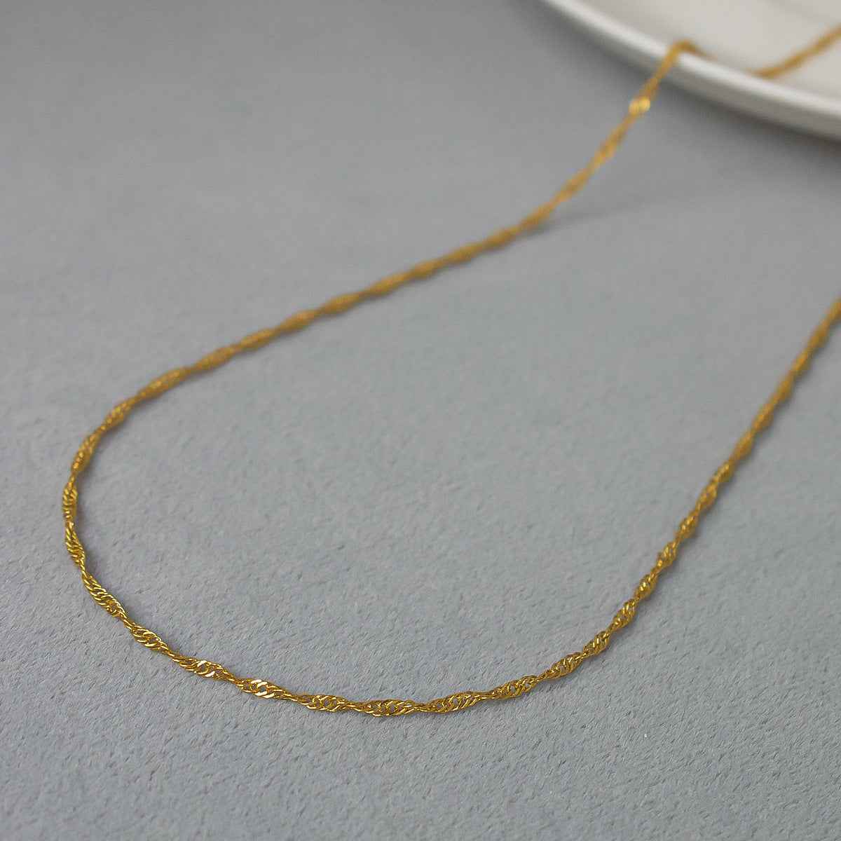 Gold Teardrop Pendant Necklace - Crystalory