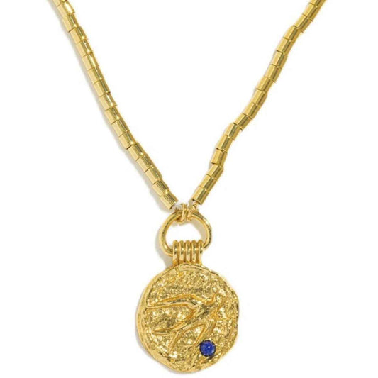 Gold Bird Coin Necklace - Crystalory