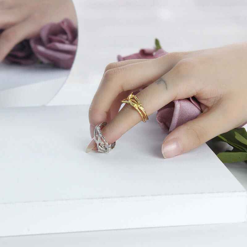 S925 Sterling Silver Open Ring - Crystalory